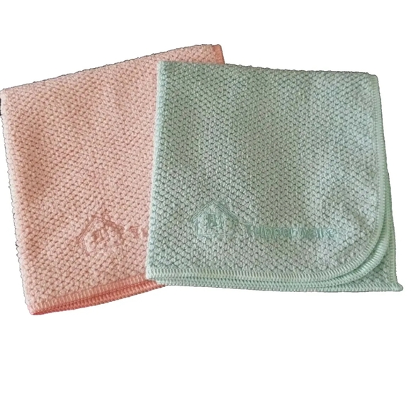 *2 Tupperware Multipurpose Microfiber Kitchen Cleaning Towels Pink & Light Green - Picture 3 of 8